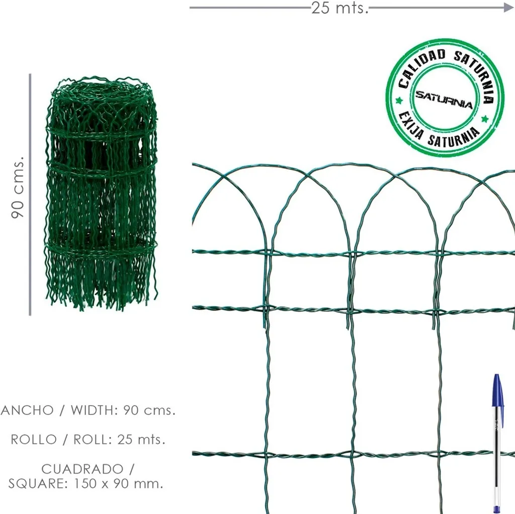 Filet électrosoudé plastifié haute résistance de 90cm x 25m