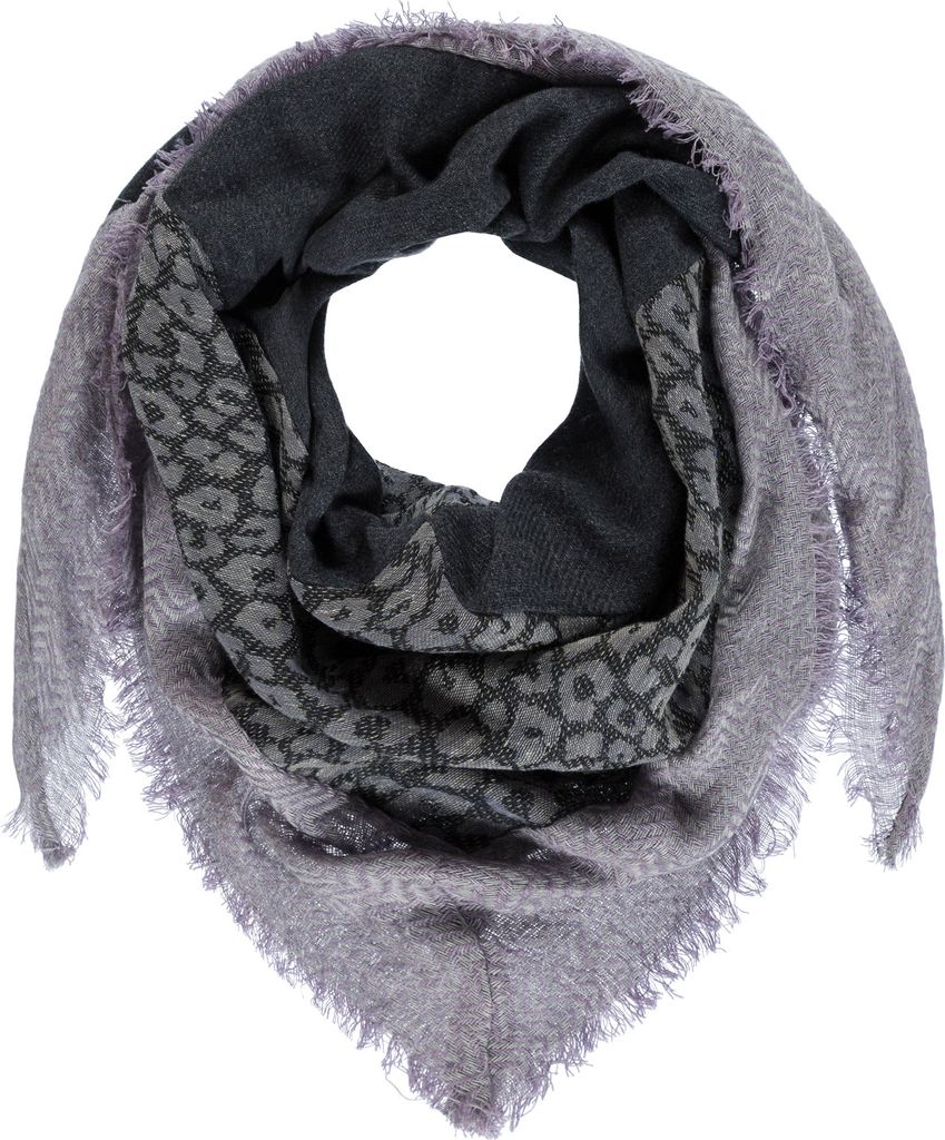 Passigatti Tuch mit Melange- und Leo-Patch, Gr. ONESIZE