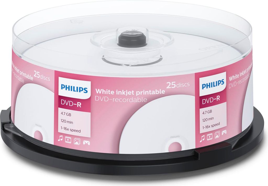 Philips DVD-R DM4I6B25F/00, DVD-R, 120 mm, 4,7 GB Zdjęcie produktu 