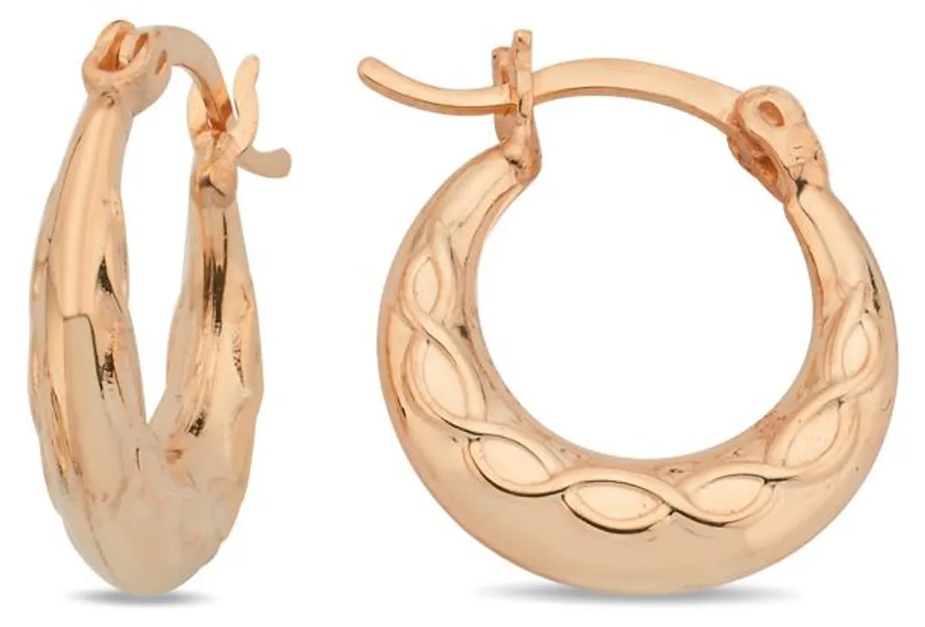 Boucles d'oreilles créoles plaqué or et argent 925 symbole infini chic
