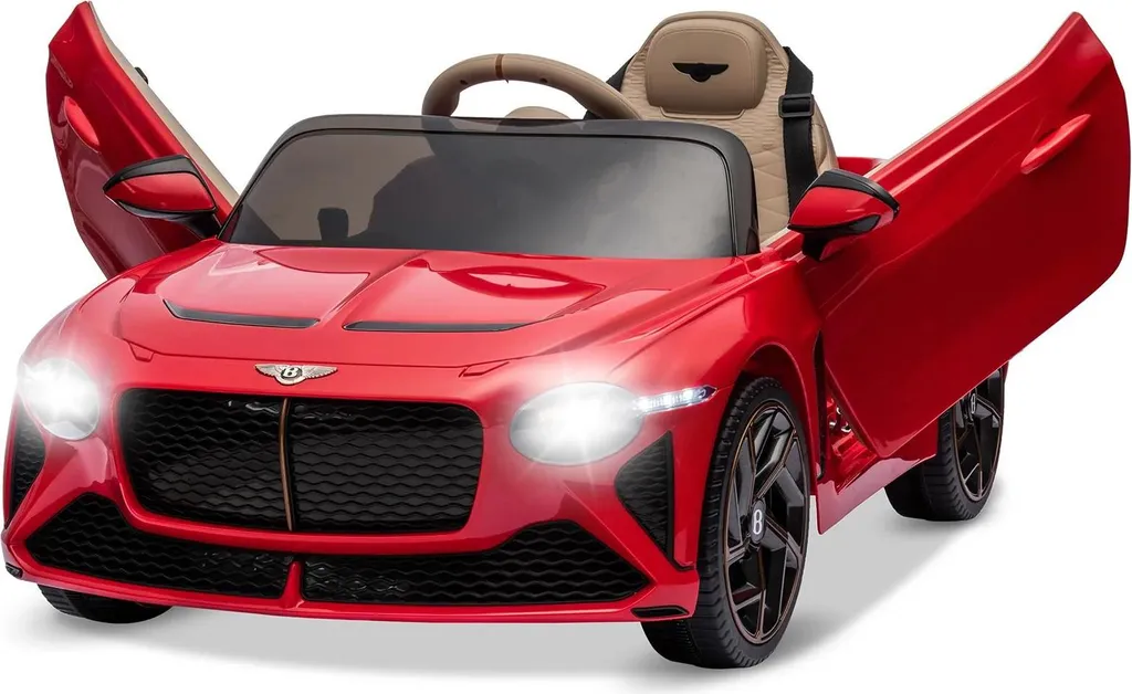 Voiture électrique 12V pour enfants rouge avec portes en ciseaux sport