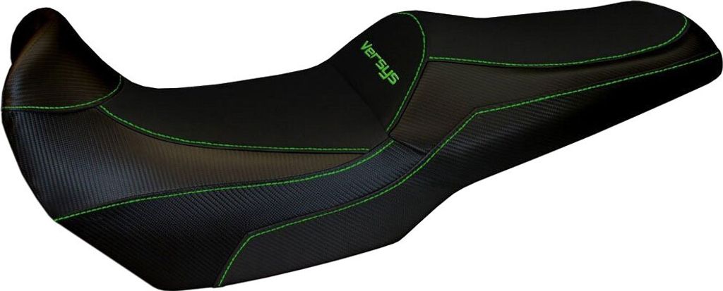 Sitzbezug Kalibo Total Black spezifisch 5GN mit logo für KAWASAKI versys 1000