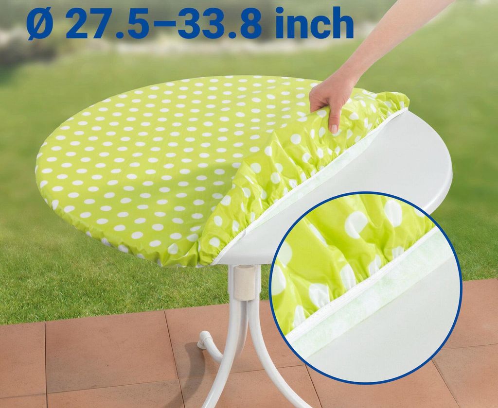 Tischdecke mit Gummizug für runde Tische, limettengrün, Ø