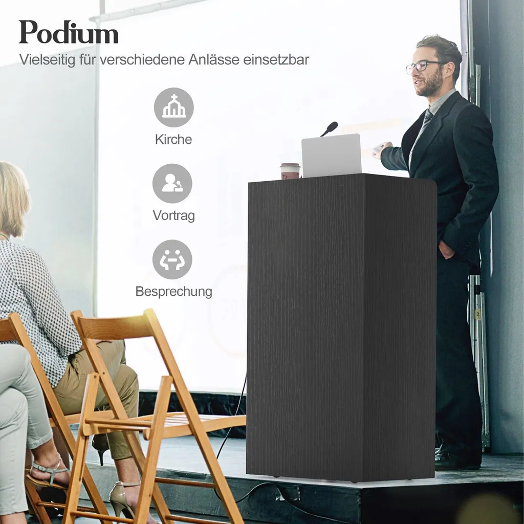 Podium mobile avec étagères, la solution stable pour vos discours - 5