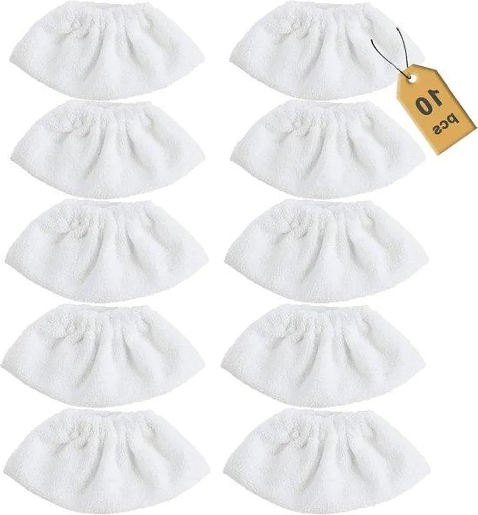 Housse en microfibre pour nettoyeur vapeur, lot de 10 pièces lavables
