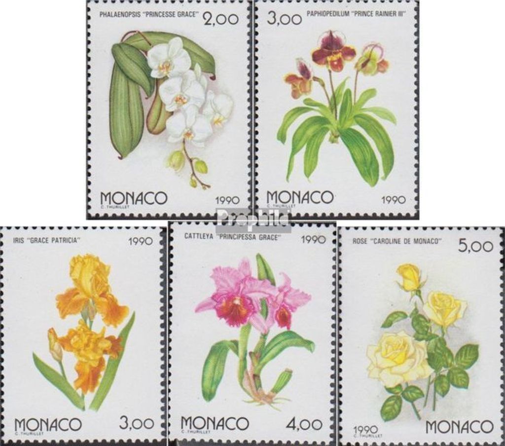 Briefmarken Monaco 1990 Mi 1947-1951 (kompl.Ausg.) postfrisch Gartenbauausstellung