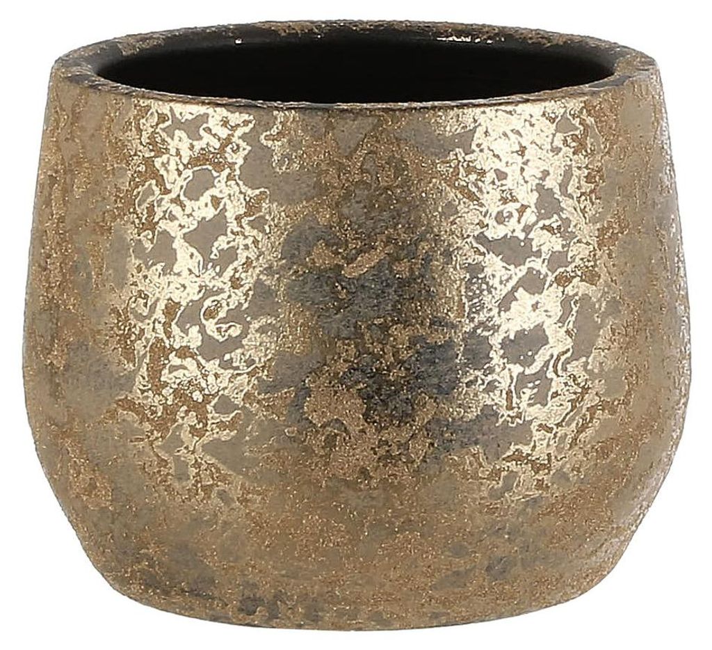 Mica Decorations Blumentopf - goldfarben - Keramik - 19 x Produktbild 