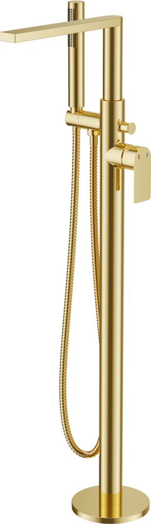 Excellent | Freistehende Badewannenarmatur Glad - Goldglanz - Eleganz und Funktionalität - Einfache Montage