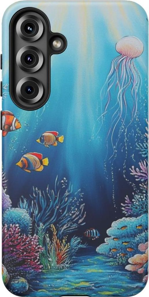 Bunte Unterwasser-Korallenwelt – Hülle Kompatibel mit Galaxy S25 Plus