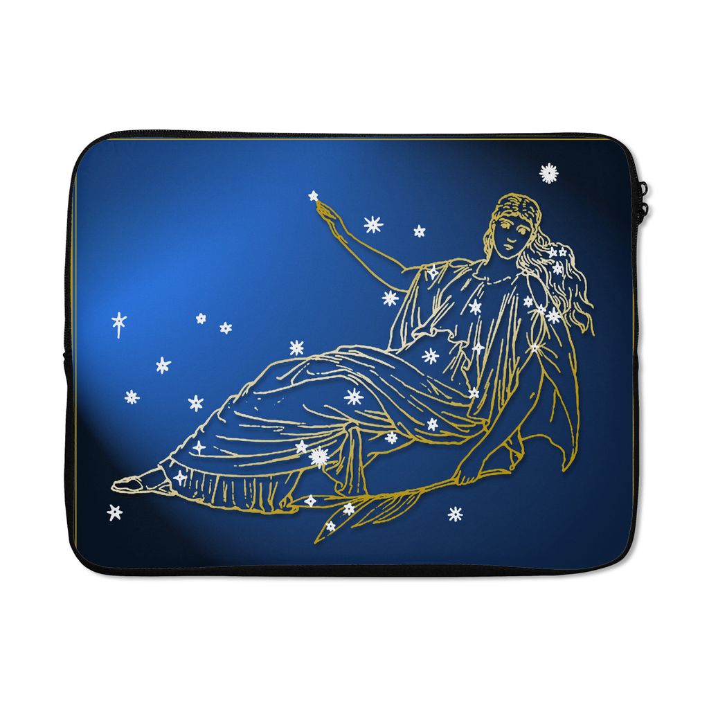 MuchoWow Laptop Hülle 17 Zoll Laptoptasche Sternbild - Sterne - Jungfrau - Zipper - Schutzabdeckung
