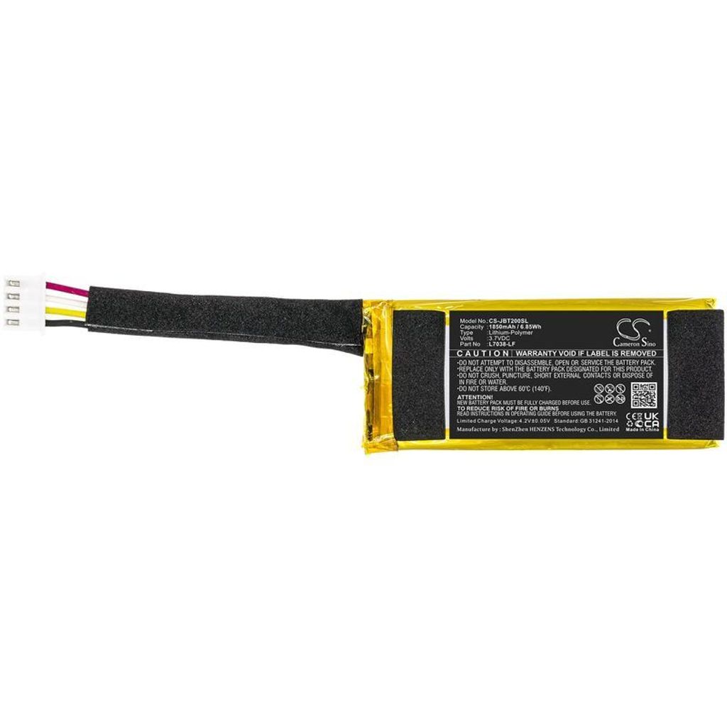 Ersatzakku Für JBL Tuner – 1850 MAh, 3.7V, Lithium-Polymer, Schwarz