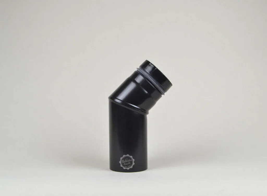 Gomito 45° Stufa Pellet Grigio Ghisa - Tenuta Stagna Viton 80mm