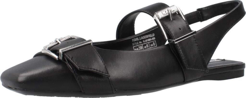 KARL LAGERFELD KONNIE DOUBLE BUCKLE SLING Schwarz
