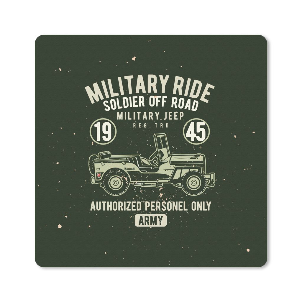 MuchoWow Mauspad Mousepad Mancave - Auto - Jeep - Oldtimer 30x30 cm - Mousepads - Maus Mat - Pad - Mausunterlage - Gaming