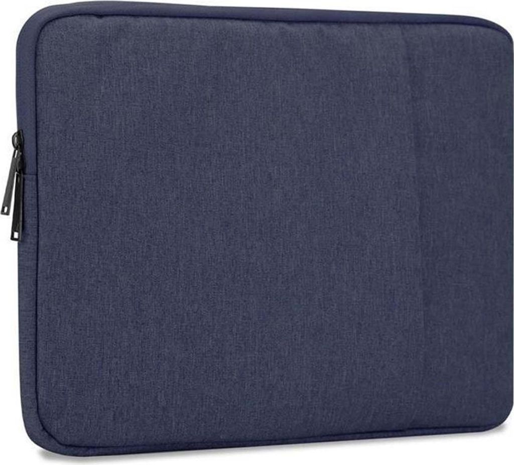 Cadorabo Laptop / Tablet Schutz Tasche 15.6 Zoll in Blau Laptoptasche Notebook Computer Stoff Samt-Innenfutter