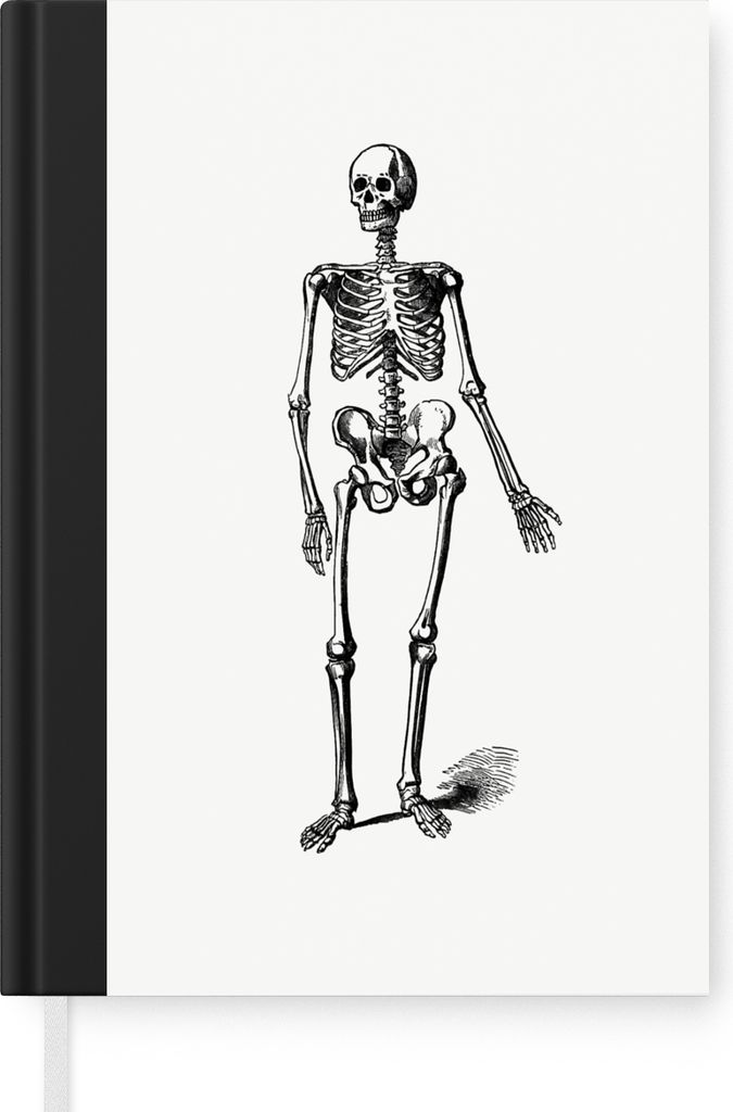 MuchoWow Notizbuch Tagebuch Haushaltsbuch Notebook A5 Jahrgang - Skelett - Anatomie - Notizblock - Notizheft - Notebook - Schreibblock - Papier