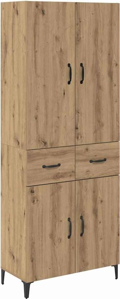 Highboard Artisan-Eiche 69,5 x 34 x 180 cm Holzwerkstoff