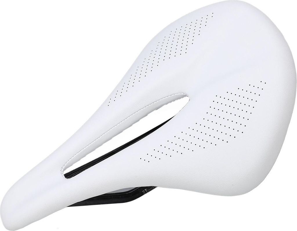 155 mm breiter Fahrradsattel aus Carbonfaser und Leder, Produktbild 