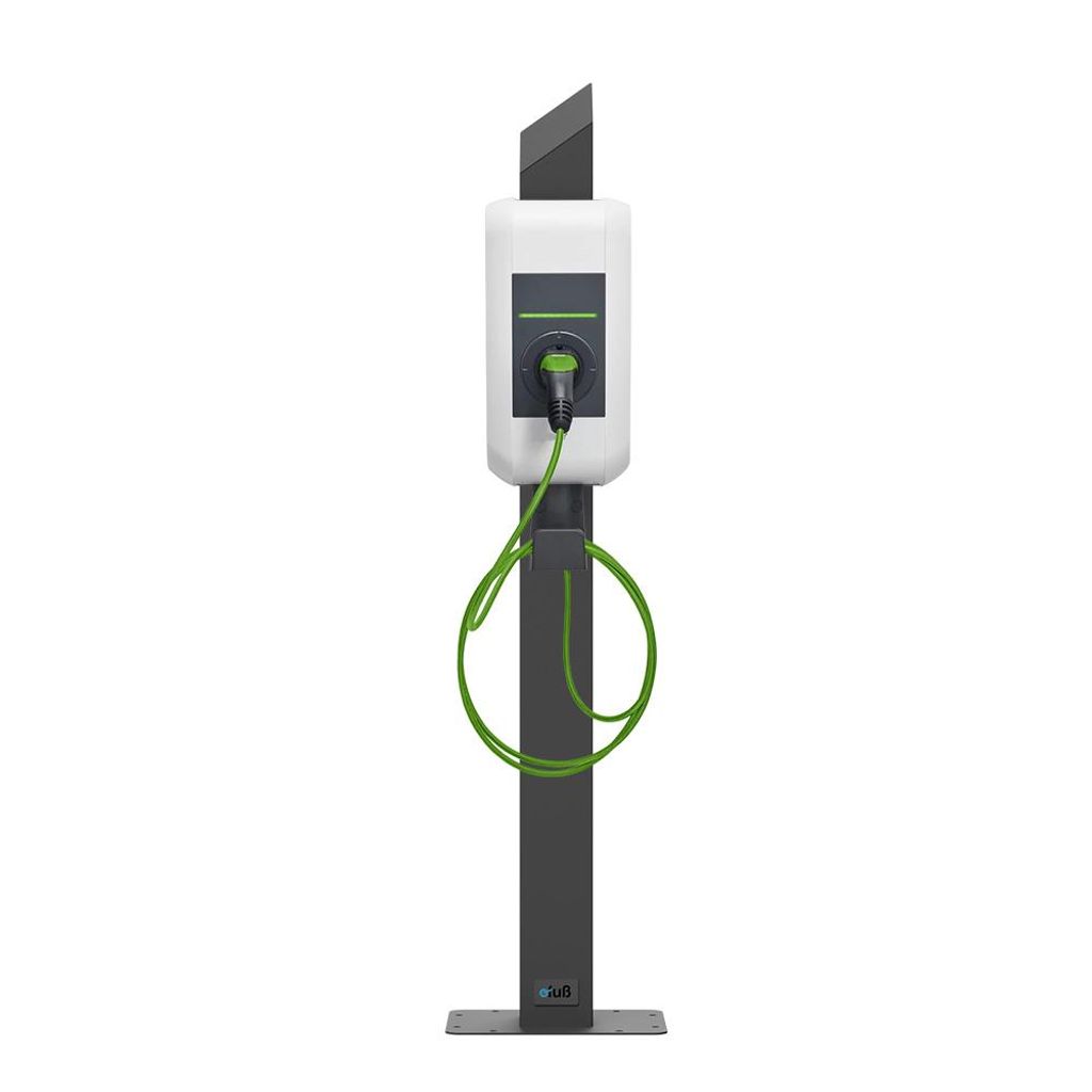 e-fuss.de Wallbox Standfuß Wallbox Standfuß KEBA KeContact P30 RAL7016