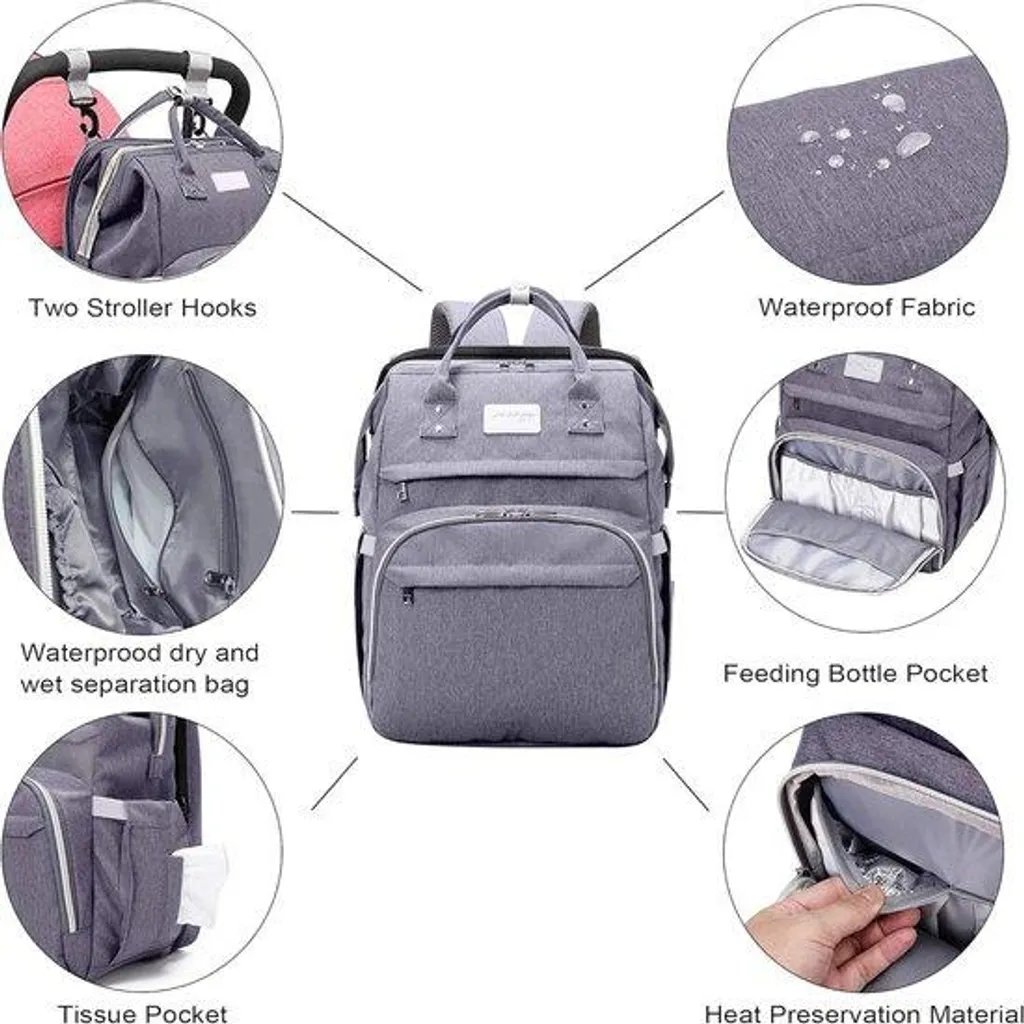 Grand sac à langer pour aliments bébé et couches - Modèle XL Premium