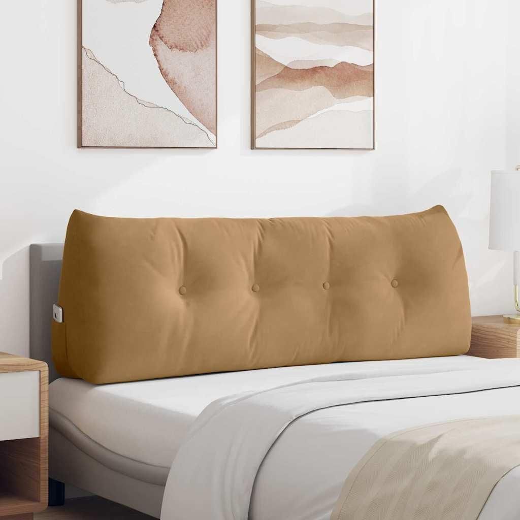 CLORIS Rückenkissen Braun 140 x 24 x 50 cm Samt - Sitzkissen 42014524