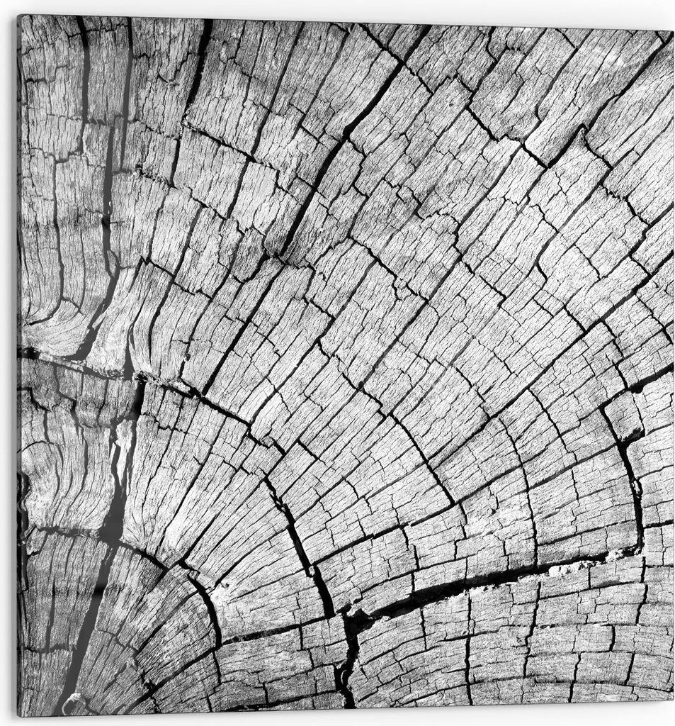 DEQORI Küchenrückwand Glas 60x60 cm 'Gealterte Holzstruktur' Spritzschutz Bad Rückwand