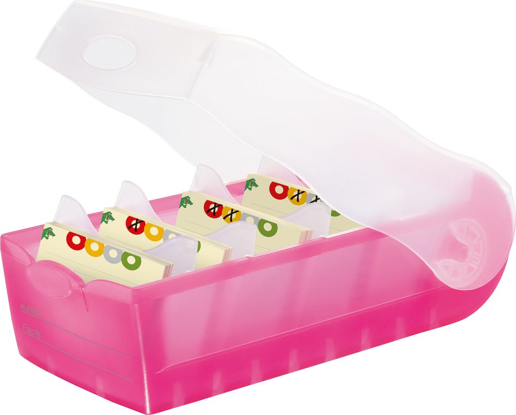 HAN Lernkartei CROCO A7 Unterteil: pink transluzent