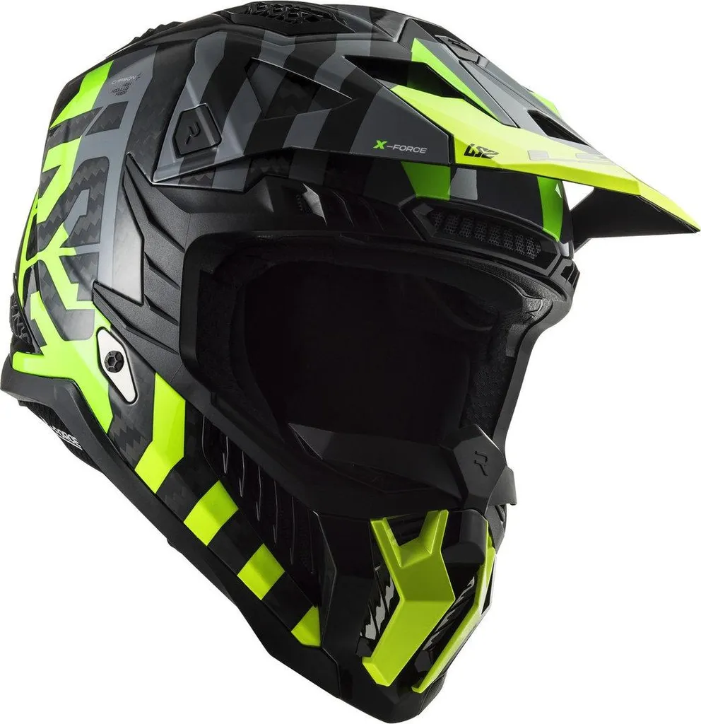 Casque Motocross Carbone LS2 MX703 X-Force pour Compétition Tout-Terrain