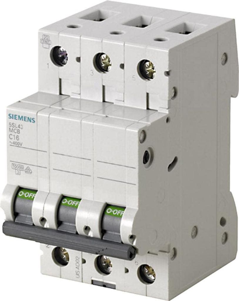 SIEM Leitungsschutzschalter 5SL4316-7 400V 10KA, 3Polig, C, Produktbild 