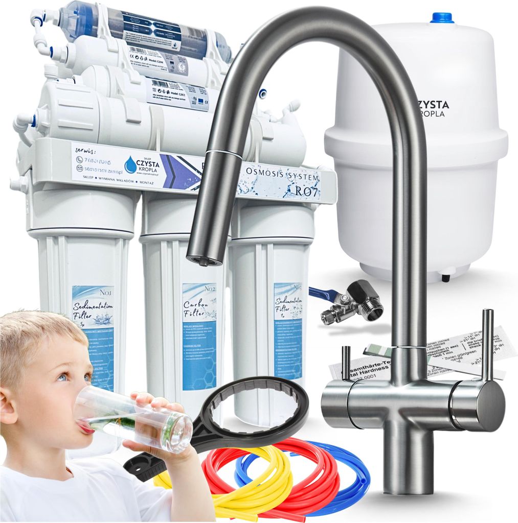 Wasserfilter Ari Ro7 3-Wege Küchenarmatur Grafit Produktbild 