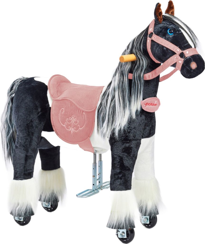 Mechanický jezdicí kůň Ponnie Domino S s růžovým sedlem Obrázek produktu 