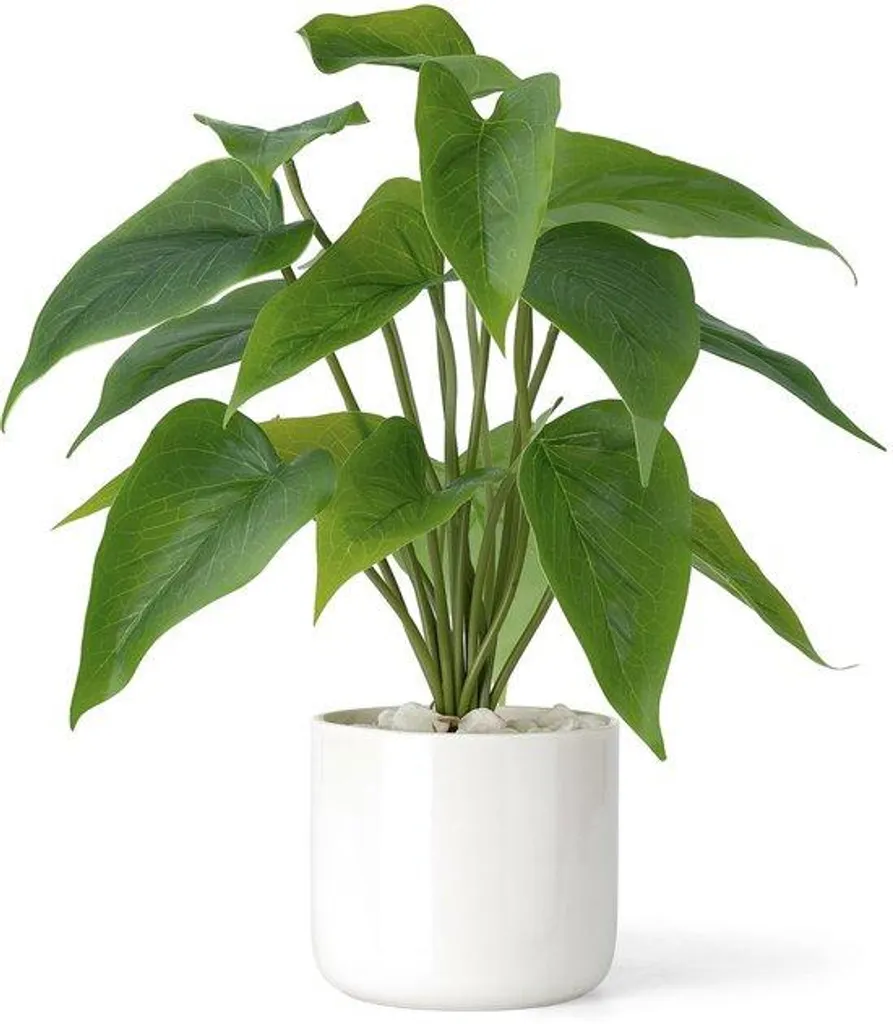 Objet de décoration intérieure : plante artificielle en pot céramique