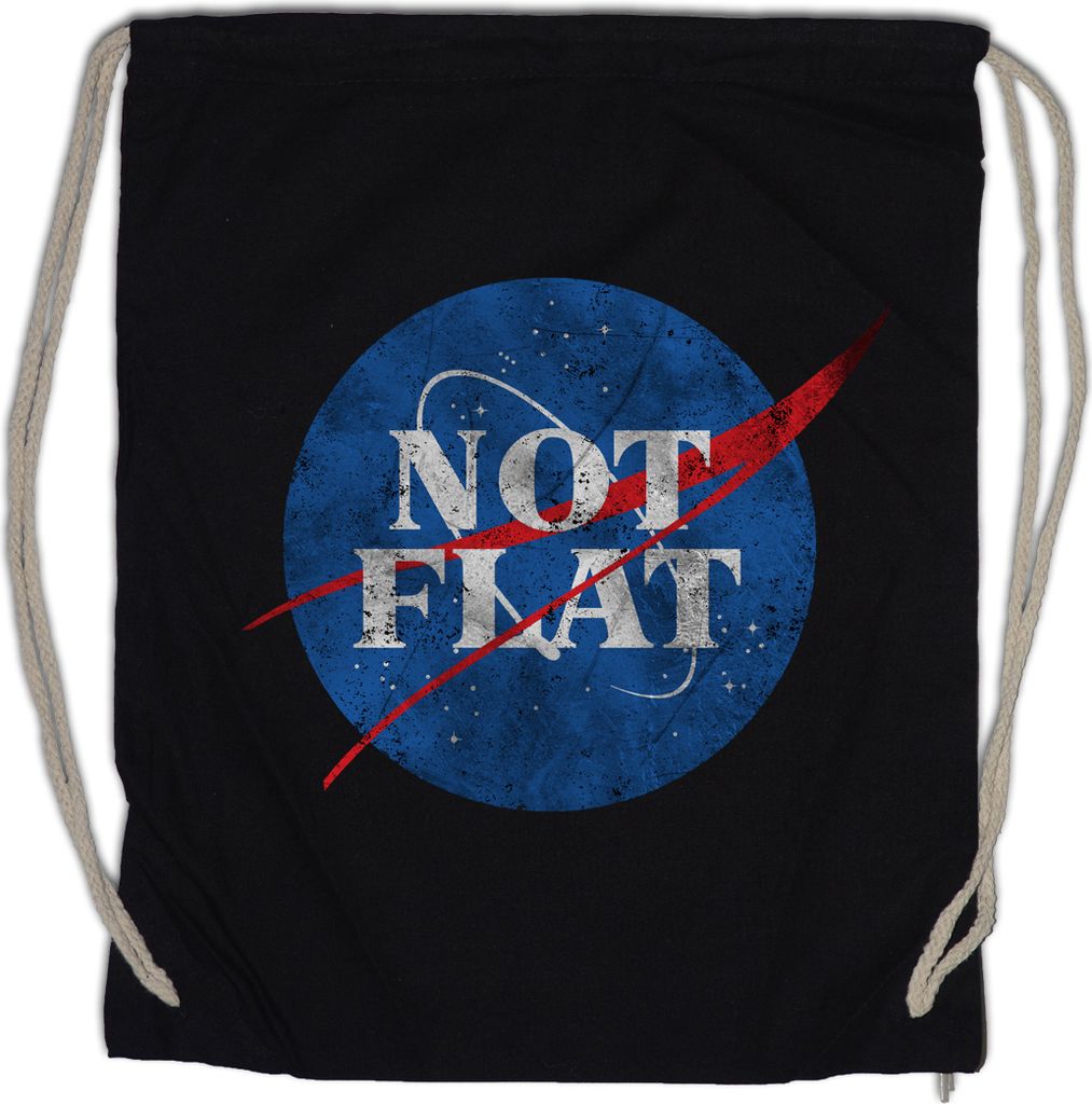 Urban Backwoods Not Flat Space Logo, Turnbeutel, Farbe: Schwarz