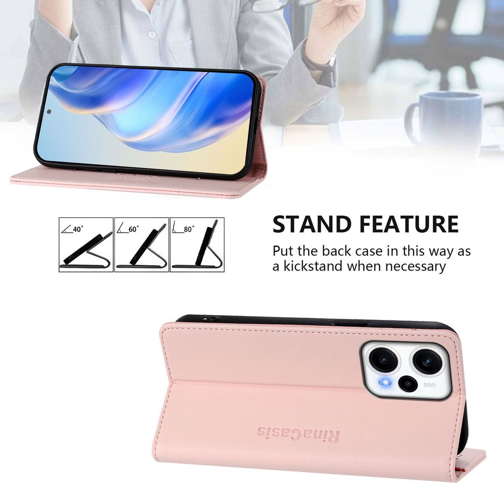 PHINIENLAND Cover per Xiaomi Redmi Note 8T Case PU Pelle Custodia [Kickstand] [Chiusura magnetica] [Slot per Schede], Portafoglio Flip Custodia per Redmi Note 8T,Farfalla verde