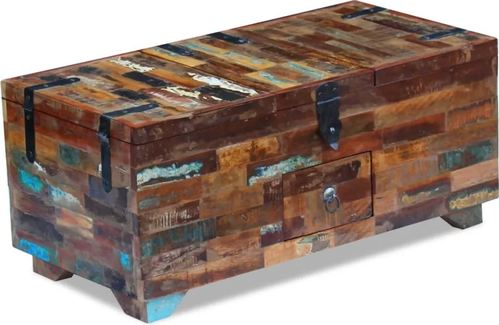 Table basse de salon avec Coffre de rangement - Idéal petit espace 80x40cm