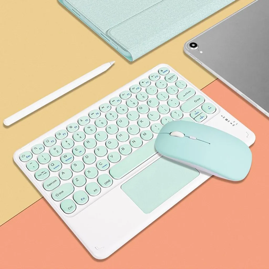 Pack Clavier et Souris Bluetooth pour Télétravail et Tablette - Vert