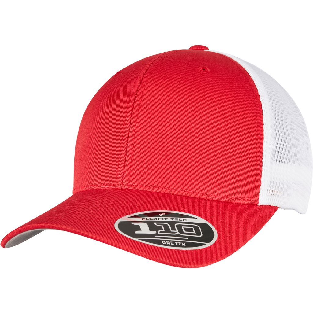 FLEXFIT 110MT | 110 Mesh 2-Tone Cap - Farbe: Red/White - Größe: One Size