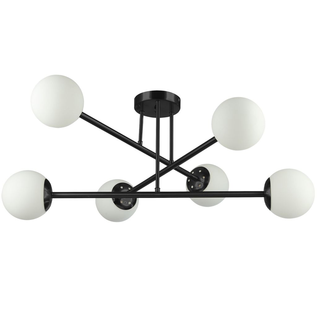 Stropní svítidlo MasterLED - Ø74 cm - 6 světel - černé - Obrázek produktu 