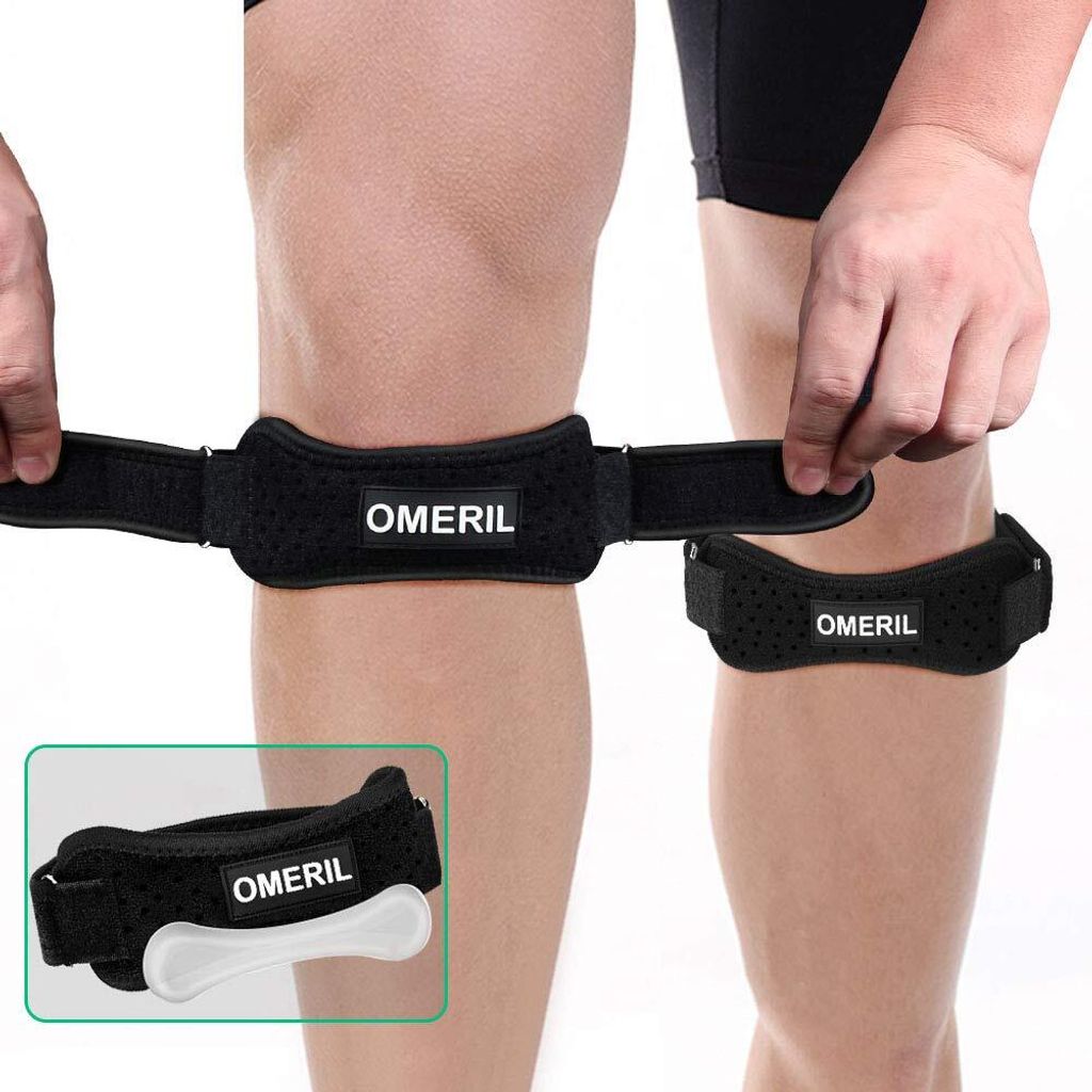 2er-Pack Knieorthese, Kniebandage mit Silikoneinsatz, Produktbild 