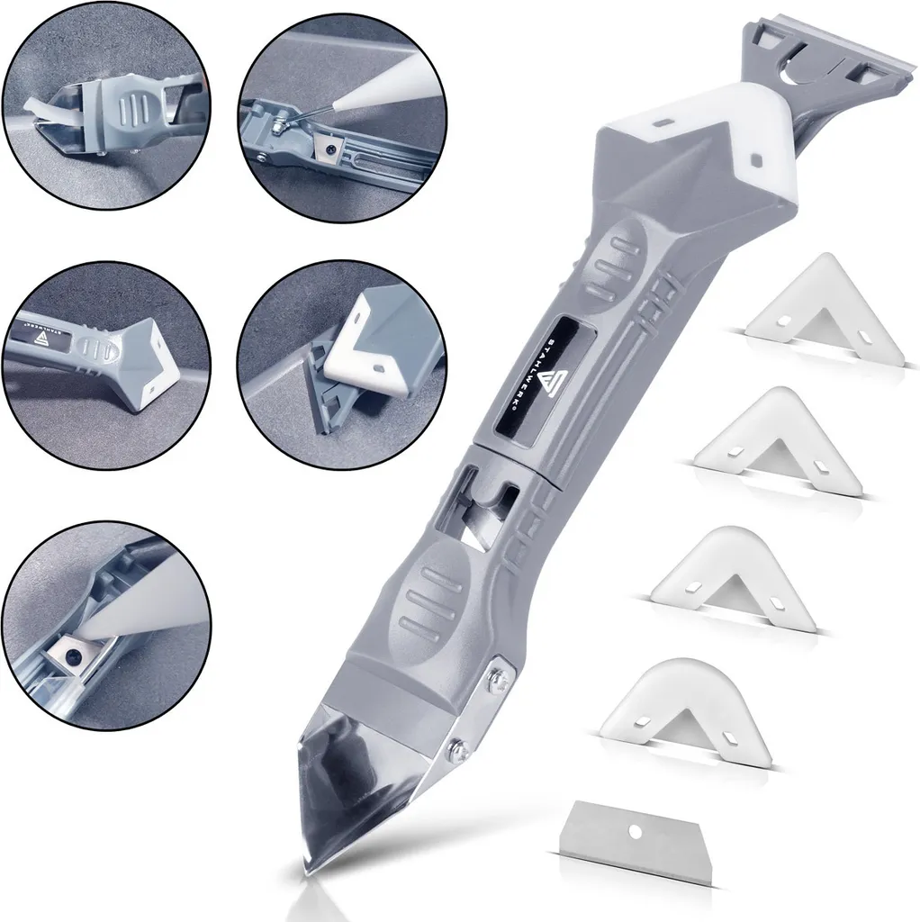 Raschietto Silicone Professionale STAHLWERK | Strumento 5 in 1 Fughe Facili