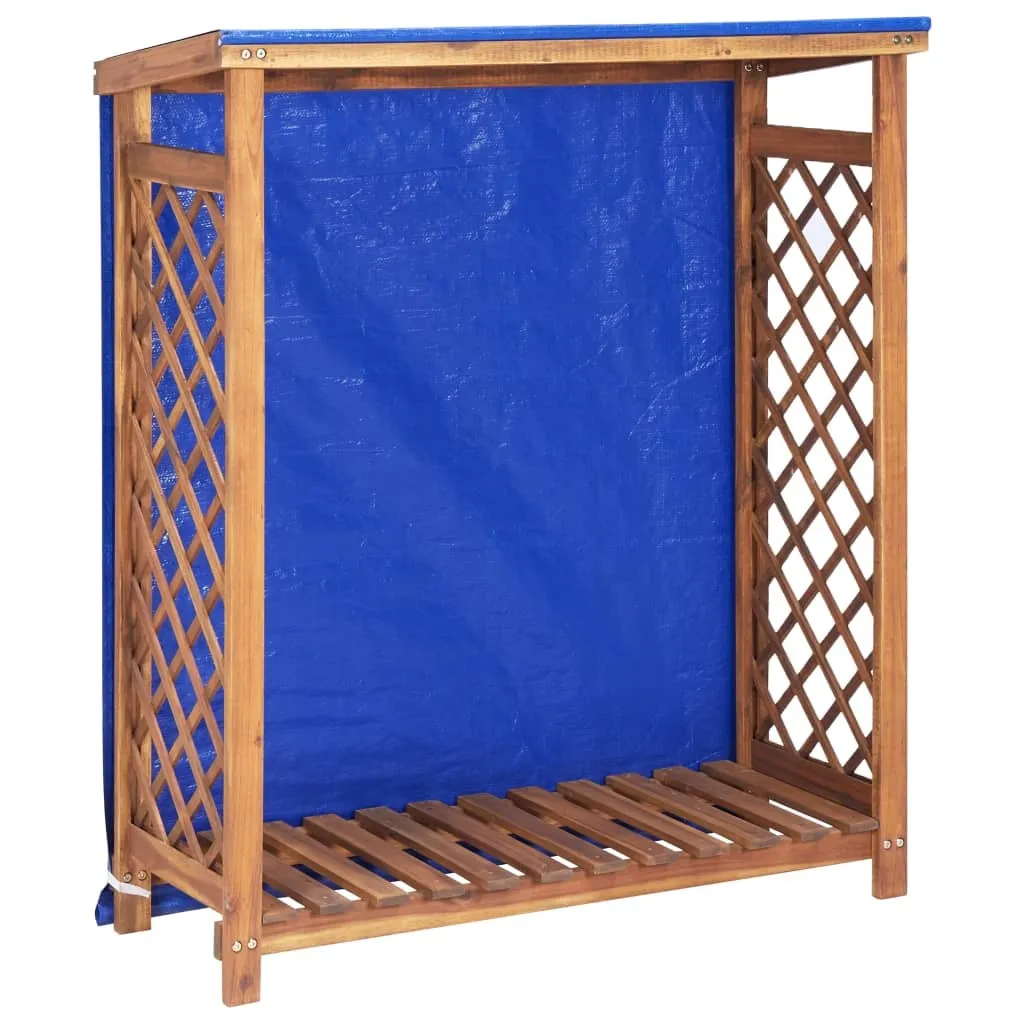 Étagère à bois pour cheminée 105x38x115 cm en bois d'acacia massif