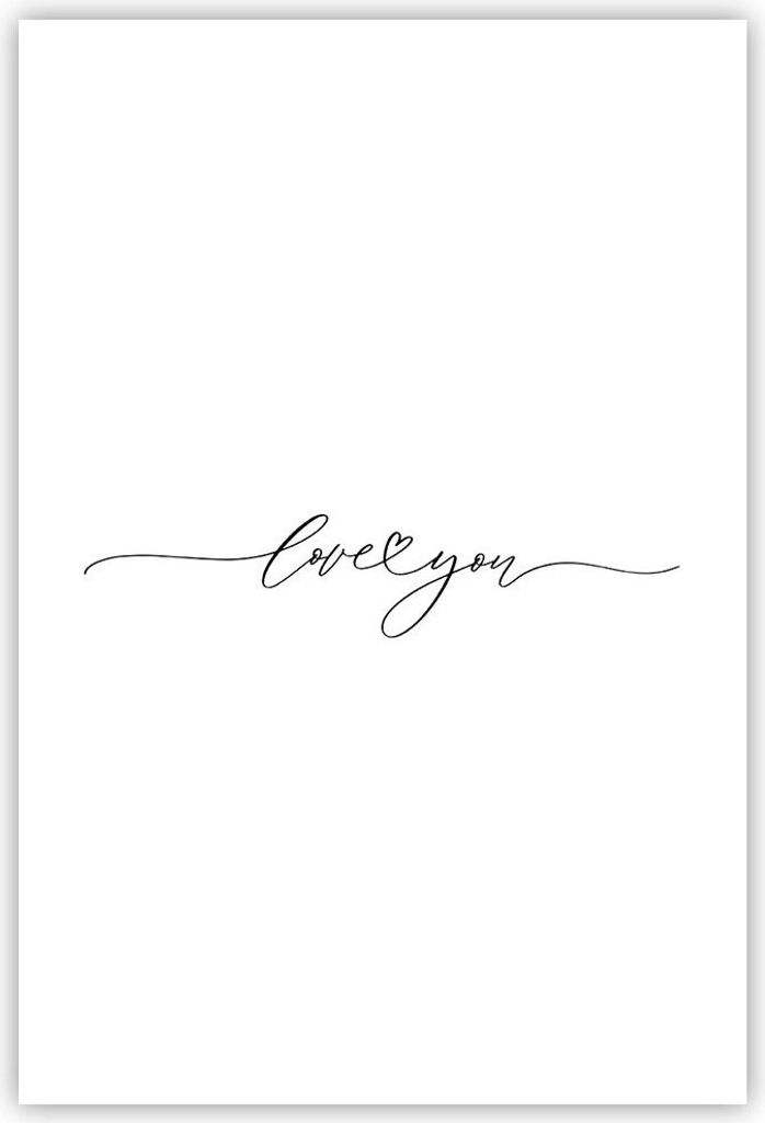 Poster - Poster ohne Rahmen - Ich liebe dich handschriftlich - 61x91,5 cm - Wand Bild - Wanddeko - Wandbilder - Kunstposter - Wandposter - Bilder -...