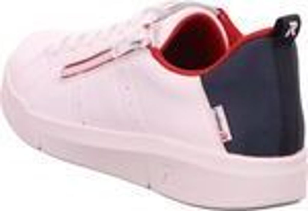 Rieker 41906 – Sneaker Basse Donna In Pelle Bianca, Con Cerniera E Allacciatura, Suola EVA/Gomma Leggera, Soletta Rimovibile