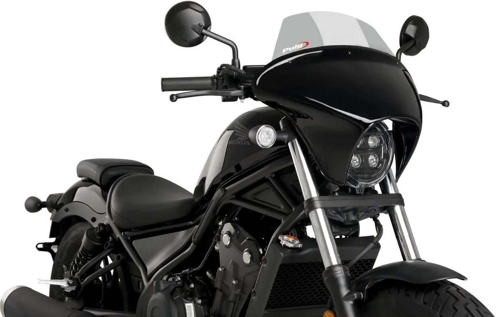 Bulle Haute Protection Puig Batwing SML Honda Rebel 500 Fumé Clair