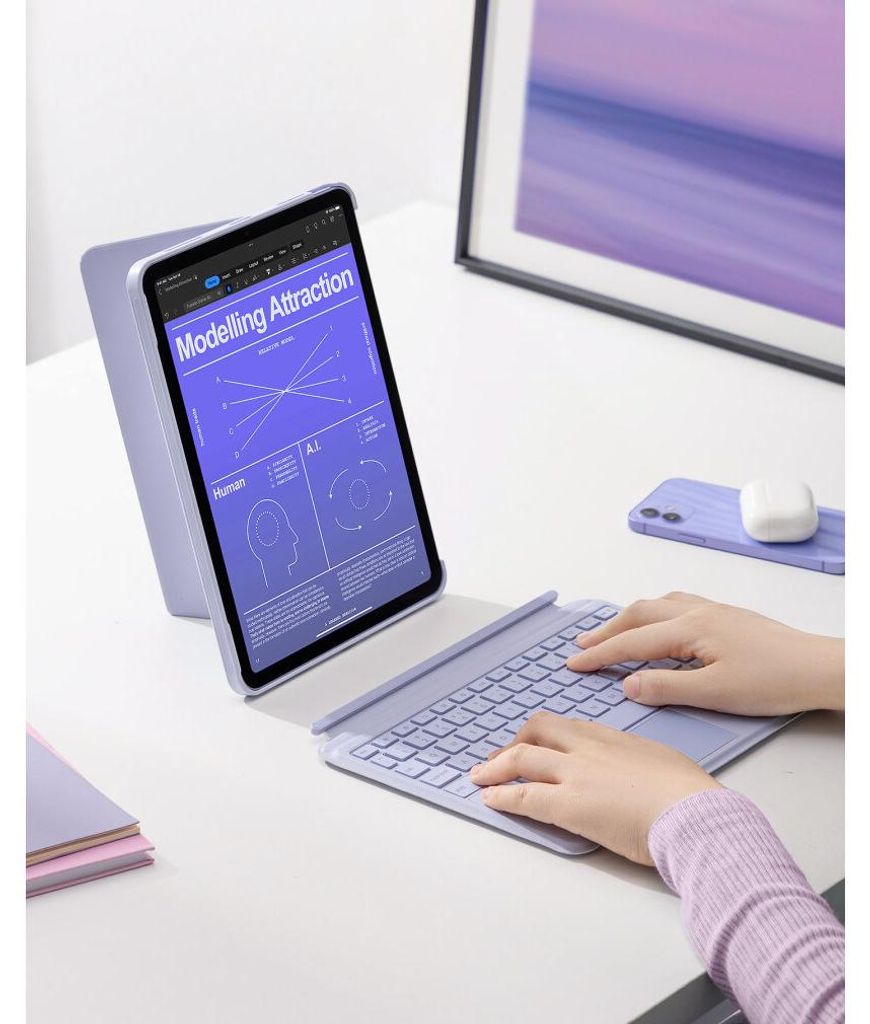 Inateck KB04111_PURPLE, Klawiatura, Apple, iPad Air 11, Zdjęcie produktu 