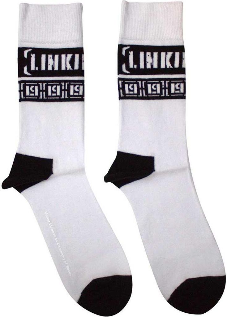 Linkin Park - "LP" Socken für Herren/Damen Unisex RO12539 (40,5 EU - 45,5 EU) (Weiß/Schwarz)