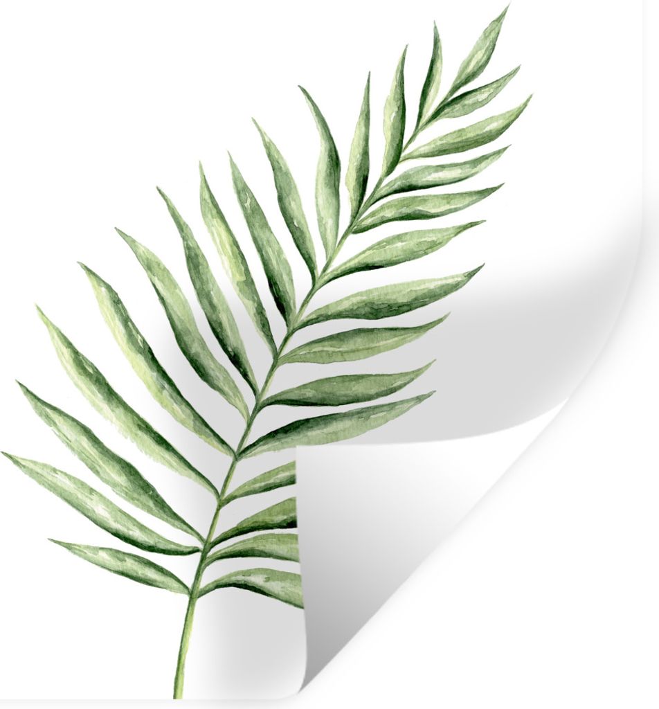 MuchoWow Wandtattoo Wandsticker Wandaufkleber Pflanze - Aquarell 80x80 cm Selbstklebend und Repositionierbar - Wierderverwendbar - Selbstklebend