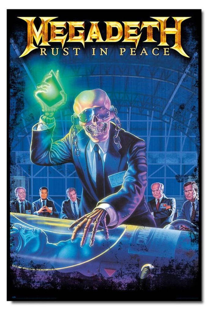 Erik Editores Megadeth Rust In Peace Poster, blauw, blauw, Productafbeelding 