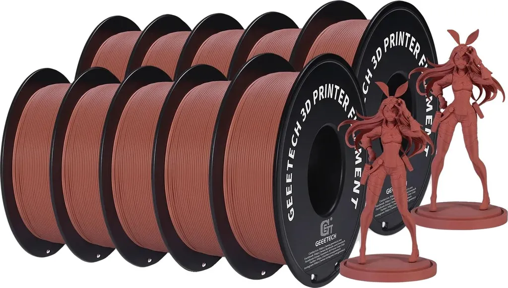 Filamento 3D Terracotta Opaca 1.75mm | Crea Stampi Solidi e Opachi