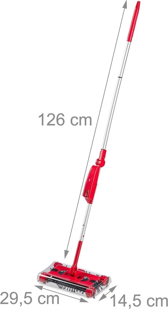 Dites adieu à la poussière avec ce balai balayeur multifonction rouge - 3